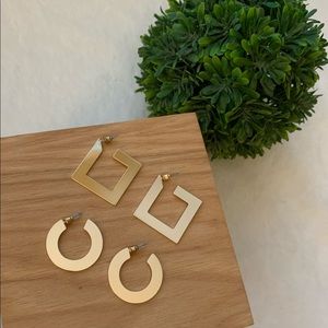 Geometrical Gold Earrings